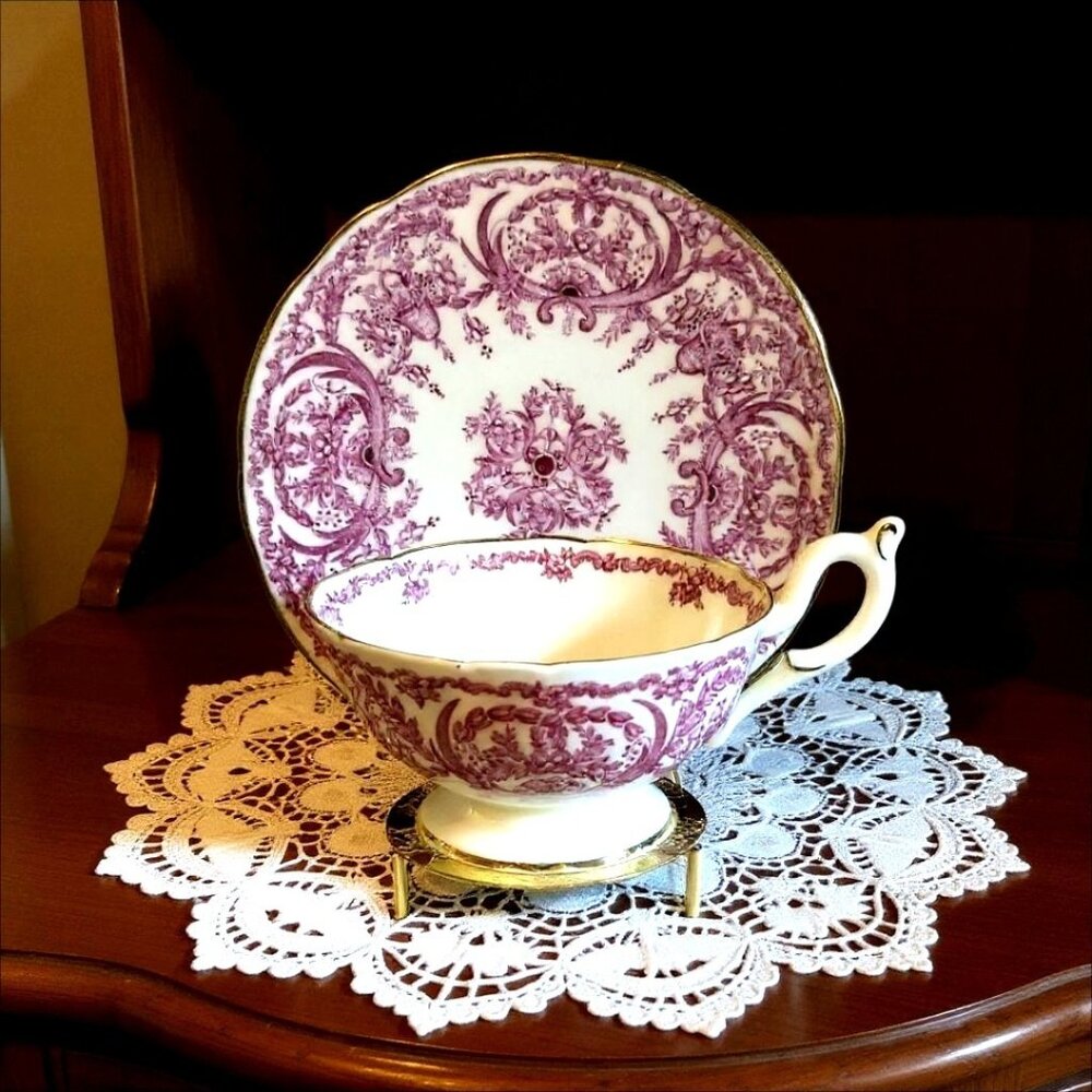 Gorgeous Coalport 50s era and White, Red transferware